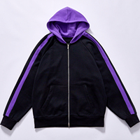 Survêtement de mode personnalisé pour homme, avec veste à capuche zippée en tissu molletonné épais, style Z Raglan, pour usage quotidien décontracté