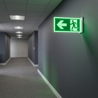 Panneau de signalisation routière réfléchissant 100*200mm, panneau de sécurité pour sortie et passage à l'entrée des escaliers