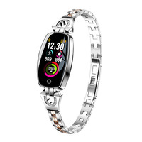 Montre connectée H8 pour femmes, bracelet intelligent de fitness avec moniteur de fréquence cardiaque