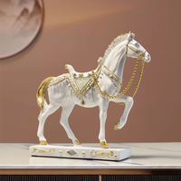 Décorations d'art 3D modernes et simples en résine souple, figurines d'animaux (cheval), ornements de haute qualité pour salon, meuble à vin, bureau, et décorations alimentaires.