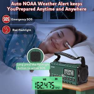 Nouvelle <span class=keywords><strong>radio</strong></span> d'urgence portable 10000mAh <span class=keywords><strong>Radio</strong></span> à manivelle à dynamo solaire de grande capacité avec lampe de lecture - Product Image 6