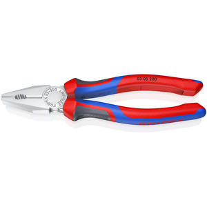 คีมอเนกประสงค์ KNIPEX 03 05 200 SB พร้อมด้ามจับโครเมี่ยมเพื่อความสบาย ขนาด 200 มม. - Product Image 1