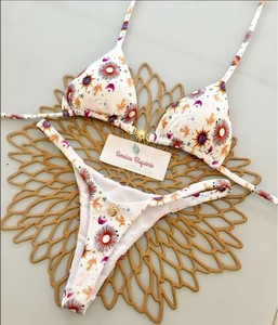 Set Bikini Brasiliano all'Ingrosso, Sexy con Logo Personalizzato, Mini <span class=keywords><strong>Perizoma</strong></span>, Costume da Bagno Micro per Donne, Abbigliamento da Spiaggia con Stampa, Set 2 Pezzi - Product Image 3