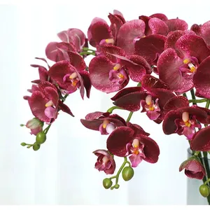 리얼 터치 인공 꽃 phalaenopsis 꽃 나방 나비 난초 가정 장식 제조