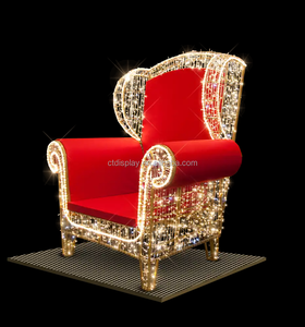 Giáng sinh ngoài trời lớn trình bày trang trí ánh sáng ấm áp Hộp quà tặng với ghế - Product Image 2