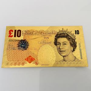 英国10英镑纪念币24K镀金箔纸币收藏品礼品批发 - Product Image 1