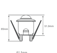 Détecteur de présence PIR encastré 360 degrés 800W 110-240VAC Portée de détection 4m pour interrupteur d'éclairage de salle de bain et de couloir
