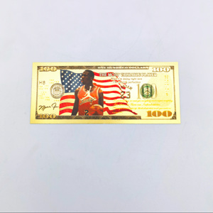 Billete de Colección Personalizado con Lámina de Oro / Billete con Lámina de Oro de Jugador Estrella (Tema) / Billete de <span class=keywords><strong>Jordan</strong></span> y Kobe - Product Image 1