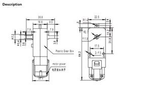Lager TT Motor 130 Motor Smart Auto Getriebe Motor Roboter Getriebe Doppel welle Gelb 1:48 /1:120/ 1:220 - Product Image 4
