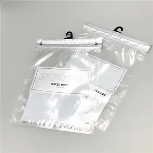 Custom Ziplock Plastic Bag Garment Packaging Bags With Zipper Frosted Black Clear Clothing Package Pouch Bags