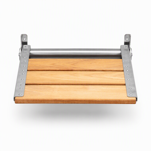 Wall Mounted Shower <b>Shelf</b> Foldable Wooden Bath Bench Teak Shower Seat Installed for <b>Bathroom</b> - Product Image 1