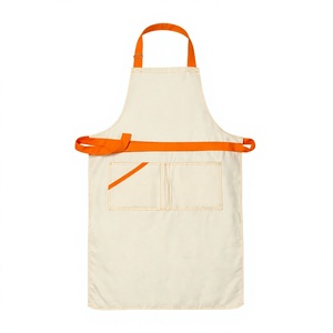 Custom Simple Large Sized Cotton Bib <b>Apron</b> Sleeveless Design Functional Pockets Workwear for Kitchen Baking and Home Use - Product Image 1