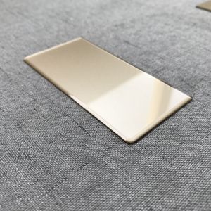 Customized Gold Silk Screen 2 Position Wall Switch <strong>Tempered</strong> <strong>Glass</strong> <strong>Panel</strong> - Product Image 2