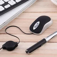 Mini ratón USB con cable, cables de extensión de 4-70 cm, ratón óptico con cable de 1000 dpi y 3 botones para ordenador portátil, extensible, sin batería