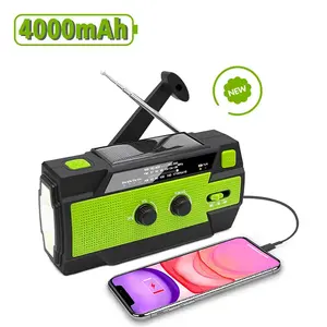 Factory Wholesale Wind Up Torch and Solar Charger USB Play Music Crank Japan Emergency Radio