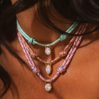 Collier tendance européen et américain, coloré, à double brin, en cuivre électroplaqué, avec zircon géométrique, nouvelle arrivée transfrontalière