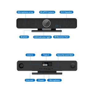 Hệ thống hội nghị video Full HD 4K được tích hợp với micrô 360 °, tất cả trong một hệ thống hội nghị tương thích cuộc họp web - Product Image 2