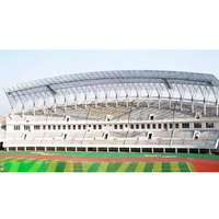 Structure de toit en acier préfabriqué pour stade et bâtiment de sport à grande portée, personnalisable