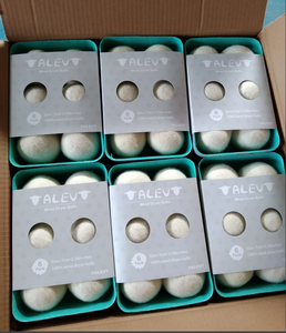 Pratico 6 pezzi di <span class=keywords><strong>lana</strong></span> naturale Dryer palle riutilizzabili <span class=keywords><strong>ammorbidente</strong></span> <span class=keywords><strong>per</strong></span> ridurre le rughe risparmiare tempo di asciugatura migliore biancheria alternativa - Product Image 3