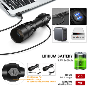 Lampu senter desain terbaru, Ir 850Nm 940Nm Dimmer Zoom Led luar ruangan berburu inframerah penglihatan malam - Product Image 5
