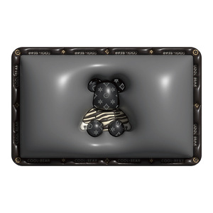 Alfombra de baño Cool Bear 3D con dibujos animados, rectangular, de fibra de poliéster, absorbente, antideslizante, para baños - Product Image 3