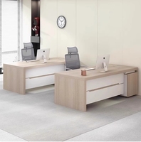 Chaise de bureau individuelle moderne avec grand bureau en bois simple et structure métallique, pour école, gestionnaire financier, mobilier de bureau général
