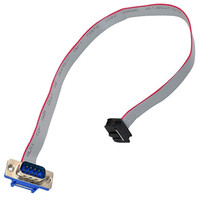 Conector de puerto serial RS232 DB, 9 pines, con cable de cinta macho DB9 con cabezal de 10 pines