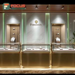 Sistema de Exhibición de Joyería Personalizado con Acabado Laminado, Vitrina de Vidrio para Tiendas de Marca - Product Image 6