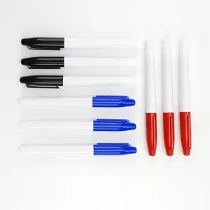 Set di pennino con pennino permanente impermeabile di alta qualità, personalizzato, punto fine, a base di olio, nero, rosso, rosso, nero, resistente all'alcool