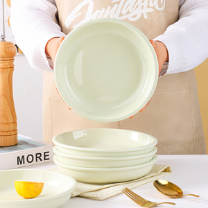 Assiette creuse en céramique <span class=keywords><strong>vert</strong></span> sauge moderne, bol à pâtes en porcelaine minimaliste pour hôtel, restaurant, <span class=keywords><strong>vaisselle</strong></span> de table à domicile - Product Image 5