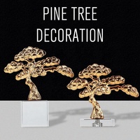 Articles de décoration intérieure durables en résine et cristal, style Art Déco, écologiques, pour anniversaire, salon, ornements dorés, vente en gros