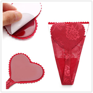 Sous-vêtement adhésif réutilisable en dentelle en forme de cœur, sous-vêtement <span class=keywords><strong>collant</strong></span> sans couture, string sans bretelles, culotte invisible pour femmes - Product Image 3