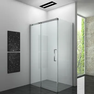 Çin en kaliteli 6mm 8mm 10mm 12mm kalın şeffaf tam temperli cam banyo kapısı üretici sertleştirilmiş cam duş kabini