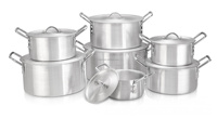 Offre Spéciale Afrique : Ensemble de 7 casseroles en aluminium grande capacité, résistantes à la chaleur et compatibles lave-vaisselle pour la cuisine