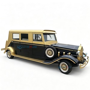 Coche Eléctrico Clásico Vintage Negro y Dorado Personalizado, Silencioso, Elegante y a la Moda, Estilo Antiguo, Vehículo Turístico para Bodas y Eventos Escénicos - Product Image 6