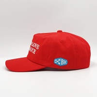 Mode classique rouge papa chapeau pour hommes et femmes Sports de plein air voyage Shopping plat bord 5 panneau non structuré casquette de Baseball papa chapeau