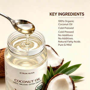 ETRUN ALISA OEM <span class=keywords><strong>Olio</strong></span> <span class=keywords><strong>di</strong></span> <span class=keywords><strong>Cocco</strong></span> Extra Vergine 100% Puro <span class=keywords><strong>Naturale</strong></span> Biologico, Grado Alimentare VCO, <span class=keywords><strong>Olio</strong></span> <span class=keywords><strong>di</strong></span> <span class=keywords><strong>Cocco</strong></span> Spremuto a Freddo per la Salute - Product Image 2