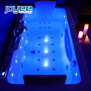 JOYEE Baignoire à remous avec jets de massage légers à LED Baignoire fonction <span class=keywords><strong>jacuzzi</strong></span> 2 jupes latérales bain à remous - Product Image 4