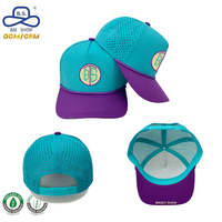 Gorras de Béisbol y Golf Personalizadas con 5 Paneles y Bloques de Color, con Cuerda y Orificios Cortados con Láser, para Deportes al Aire Libre y Uso Casual, con Certificación BSCI y GRS, OEM y ODM