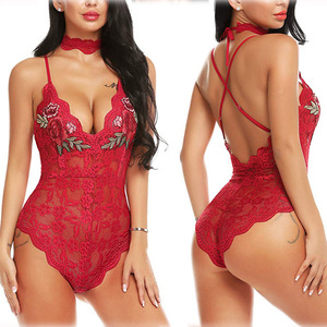 Commerce électronique transfrontalier, commerce extérieur européen et américain, nouveau style de combinaison sexy imprimée en dentelle pour femme, vente en gros d'usine. - Product Image 2