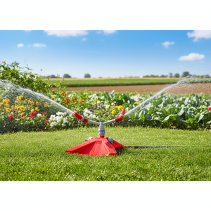 IPIERRE GIA0024 Rotary Sprinkler on <b>Slide</b> Plastic Brass Irrigation System Made Italy for Farm Garden Watering Water Conservation - Product Image 3