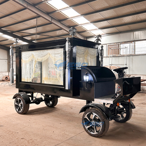 Black Horse Hearse for Sale Christian Funeral Horse <b>Buggy</b> Electric Horse Carriage Towing Hearse Highend Elegant Horseless Hearse - Product Image 3