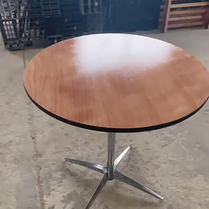 Table ronde en bois pour banquet, mariage, cocktail, dessus en contreplaqué, Bjflamingo, commerciale, extérieure, ronde, pour bars et espaces intérieurs - Product Image 3