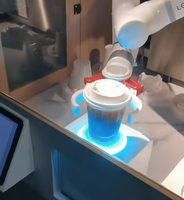 Máquina Expendedora de Café con Brazo Robótico para Kiosco, Máquina Expendedora de Bebidas con Brazo Robótico para Parques de Diversiones