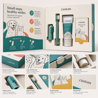 Scatola di Carta Personalizzata a Colori con 4 Scomparti per Kit di Cura Dentale per Cani e Gatti
