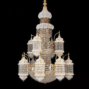 Thủy tinh lớn cao cầu thang dẫn sang trọng pha lê hiện đại tổ chức sự kiện pha lê thắp sáng đèn chùm centerpieces cho đám cưới Bảng trang trí - Product Image 4