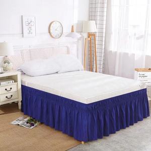 XG Super Soft Cotton and Poly Cotton <strong>Double</strong> Fitted <strong>Valance</strong> <strong>Sheet</strong> Mid Blue Easy Care-for Household Use - Product Image 1