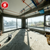 Ventanas Panorámicas Grandes de Aluminio para Piso y Techo, Ventanas de Aluminio con Vidrio Aislante para Proyectos de Casas Modernas