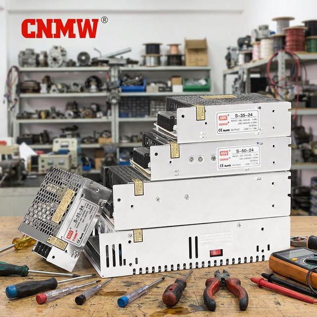 CNMW Industrial AC-DC SMPS Power Supply 5V-48V 50W-350W 86% Efficiency Overvoltage/Short Circuit Protection 100-220VAC Input CE