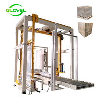 Mesin Pembungkus Otomatis Penuh Tipe Gantry Frame Pallet Online Robot Swing Arm Stretch Wrapper Foil Hemat Energi Rotary